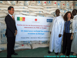 CEREMONIE DE REMISE D’UNE AIDE ALIMENTAIRE AUX POPULATIONS VULNERABLES A L’INSECURITE ALIMENTAIRE ET AUX CANTINES SCOLAIRES APPUYEES PAR LE PAM